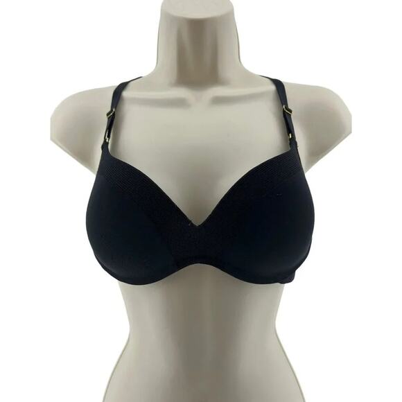 Lively The No-Wire Push Up Bra Lace Lined Opaque Wireless Wirefree 34B - Picture 1 of 5